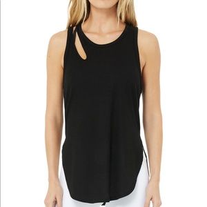 ALO Yoga Ribbed Peak Tank, S black